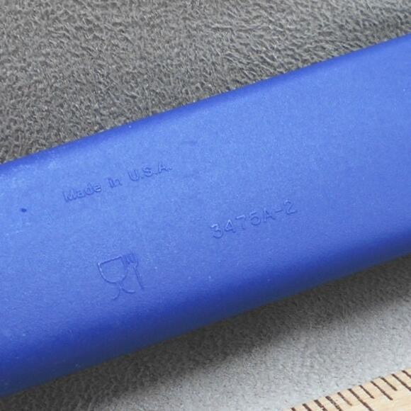 Vintage Tupperware Serving Spoon Utensil Blue 12.5" 3475A-2 RARE - Picture 6 of 6